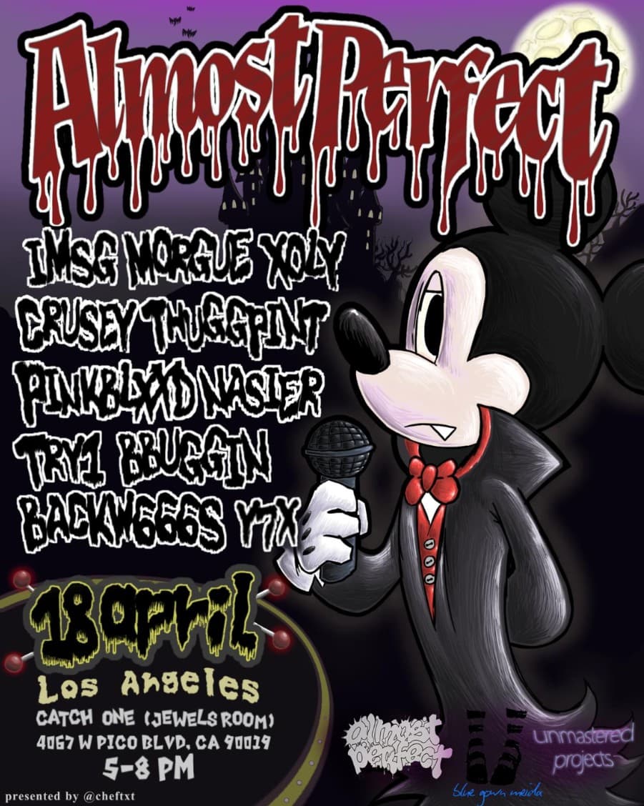 flyer for LA Pop Up, April 18th 2026, Catch One (Jewel's Room), Los Angeles. drawn by stovyy